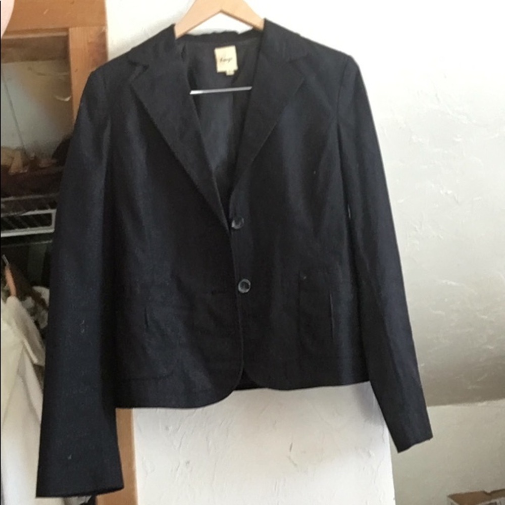 Black linen blazer